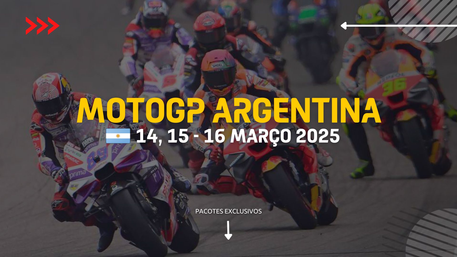 MOTOGP 2025 - SETOR PREMIUM (TRIBUNAS) + HOSPEDAGEM SIGLO SEXTO 2*